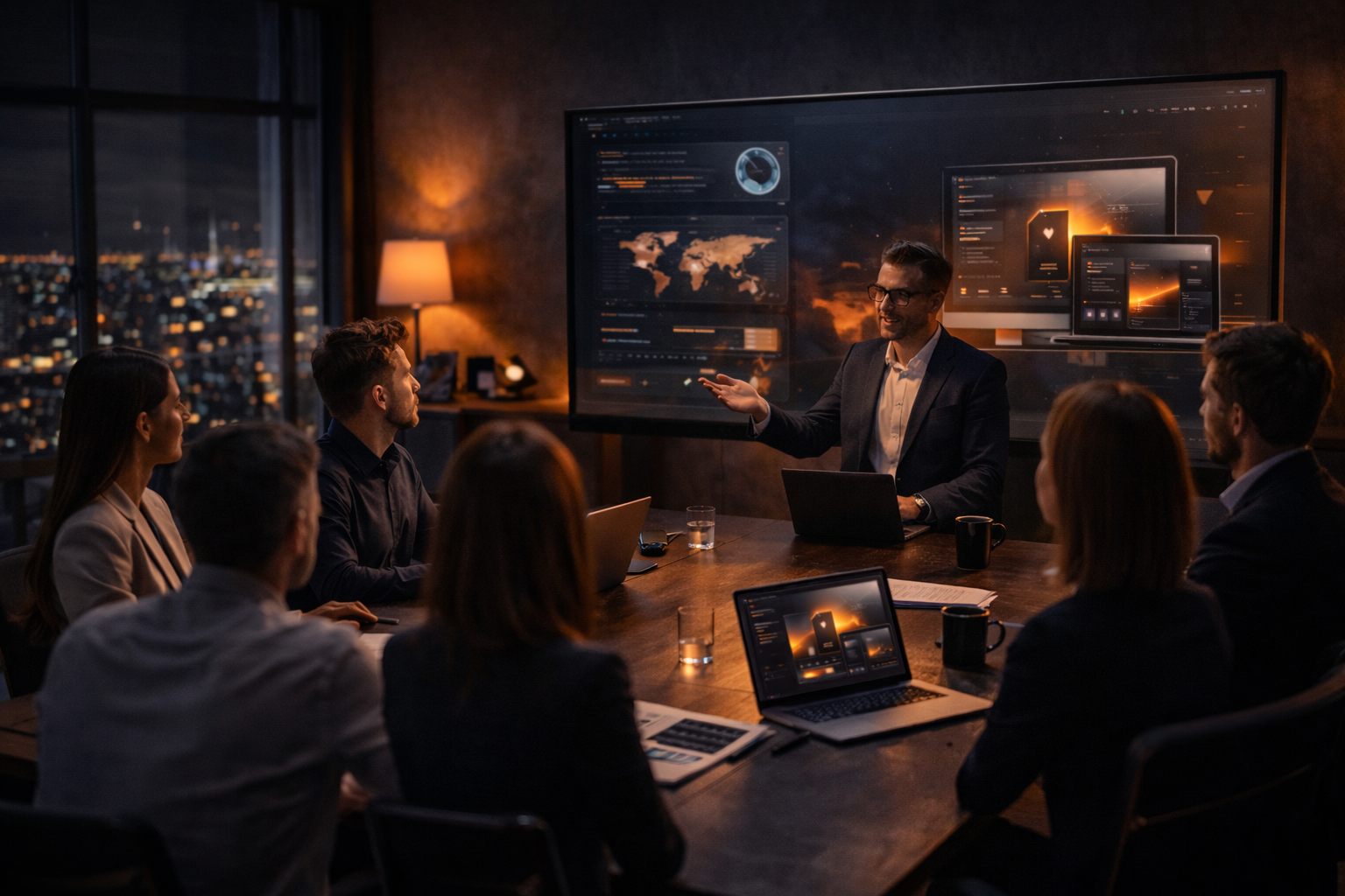 Business-Meeting zur Webapplikation und Produktstrategie